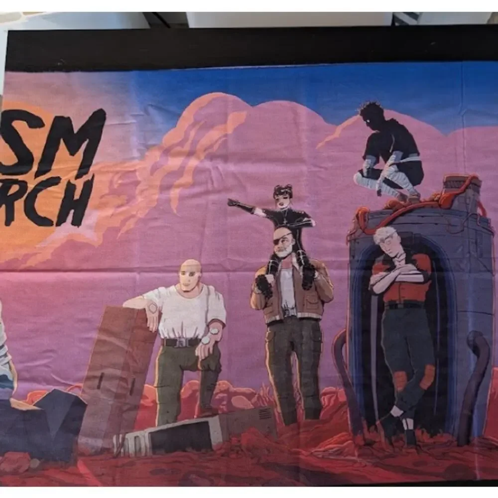 BTSM Church Wall Tapestry Shawl Festival Wrap Black Tiger Sex Machine